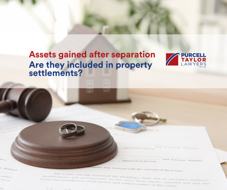 Assets gained after separation